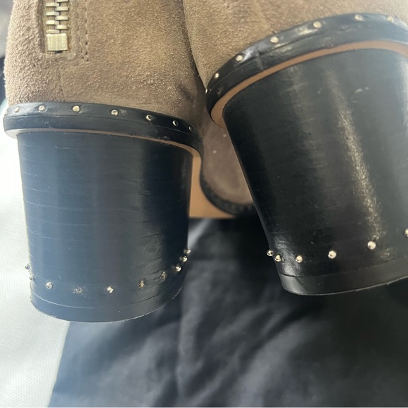 Rag and Bone Willow Gray Suede Boots Size 37 with Duster - Picture 6 of 8